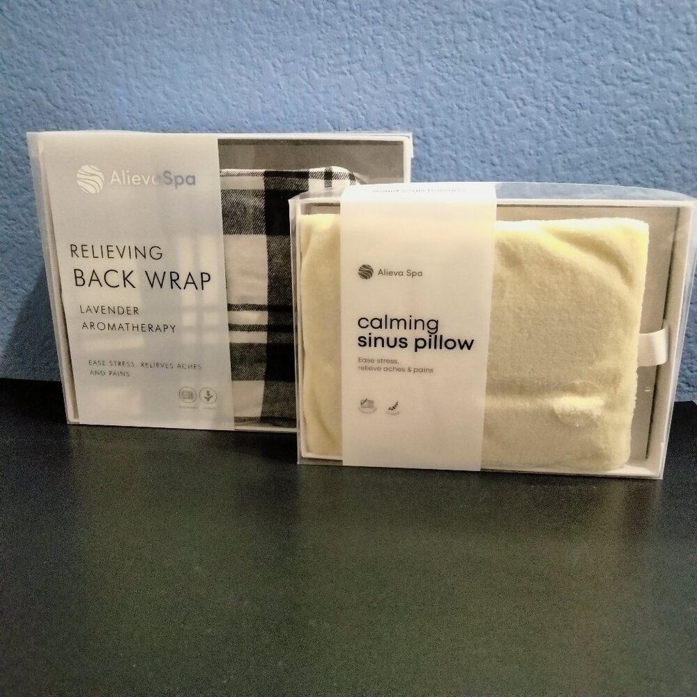 Alieva Relieving Back Wrap and Calming Sinus Pillow